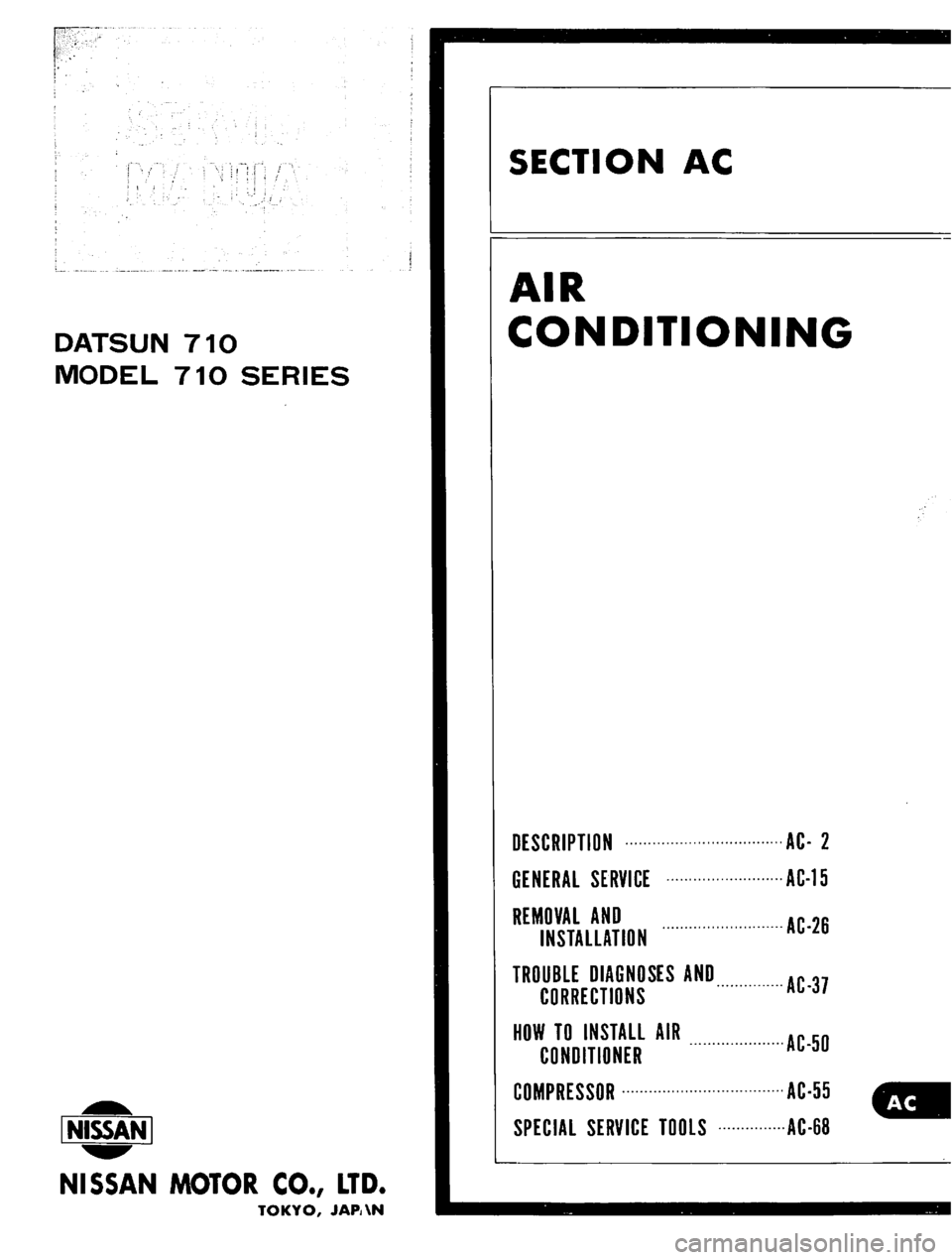 DATSUN 710 1975  Service Manual 