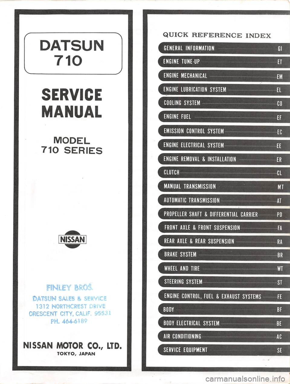 DATSUN 710 1976  Service Manual 