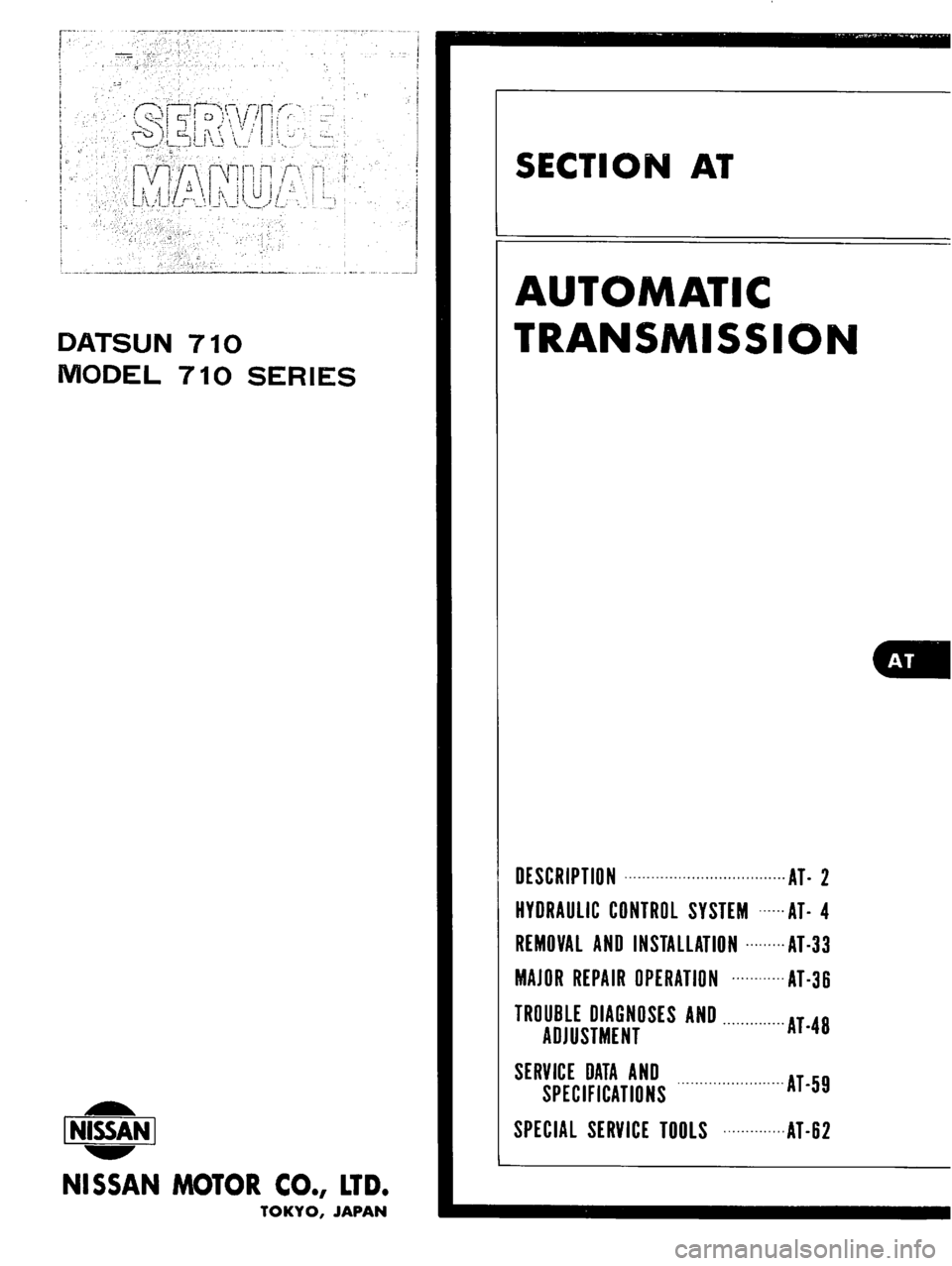 DATSUN 710 1976 Service Manual DATSUN 710 1976 Service Manual
