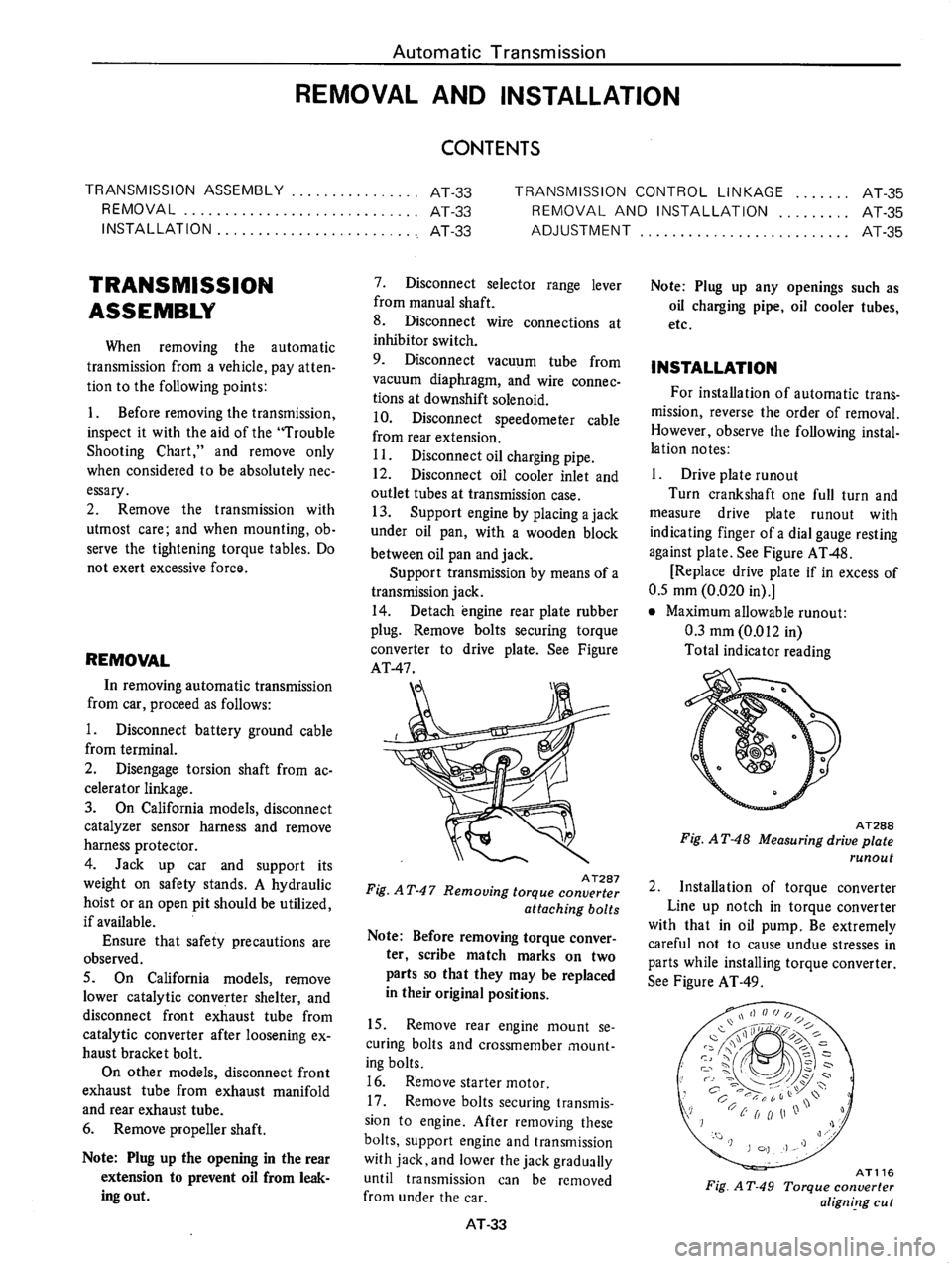 DATSUN 710 1976 Service Manual DATSUN 710 1976 Service Manual