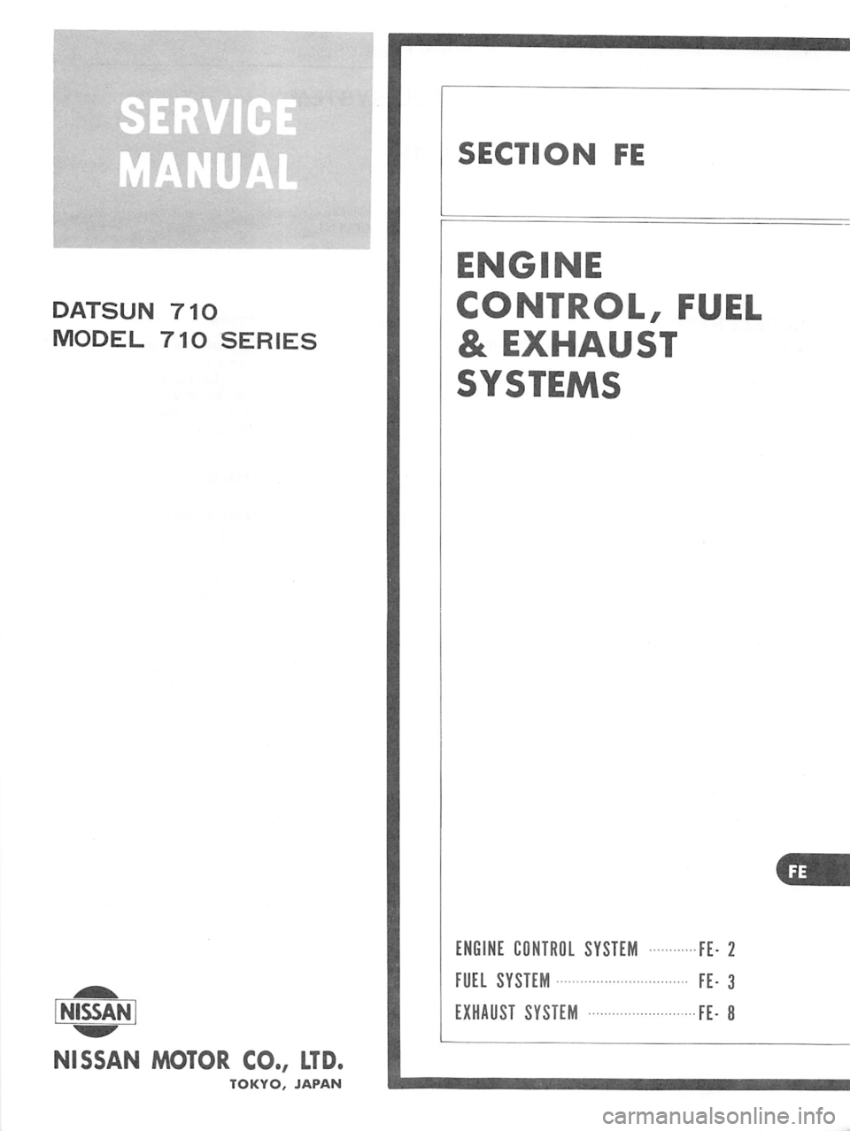 DATSUN 710 1976 Service Manual DATSUN 710 1976 Service Manual