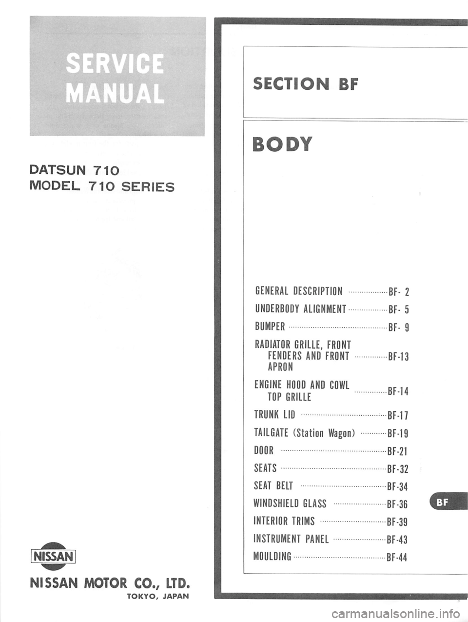 DATSUN 710 1976  Service Manual 