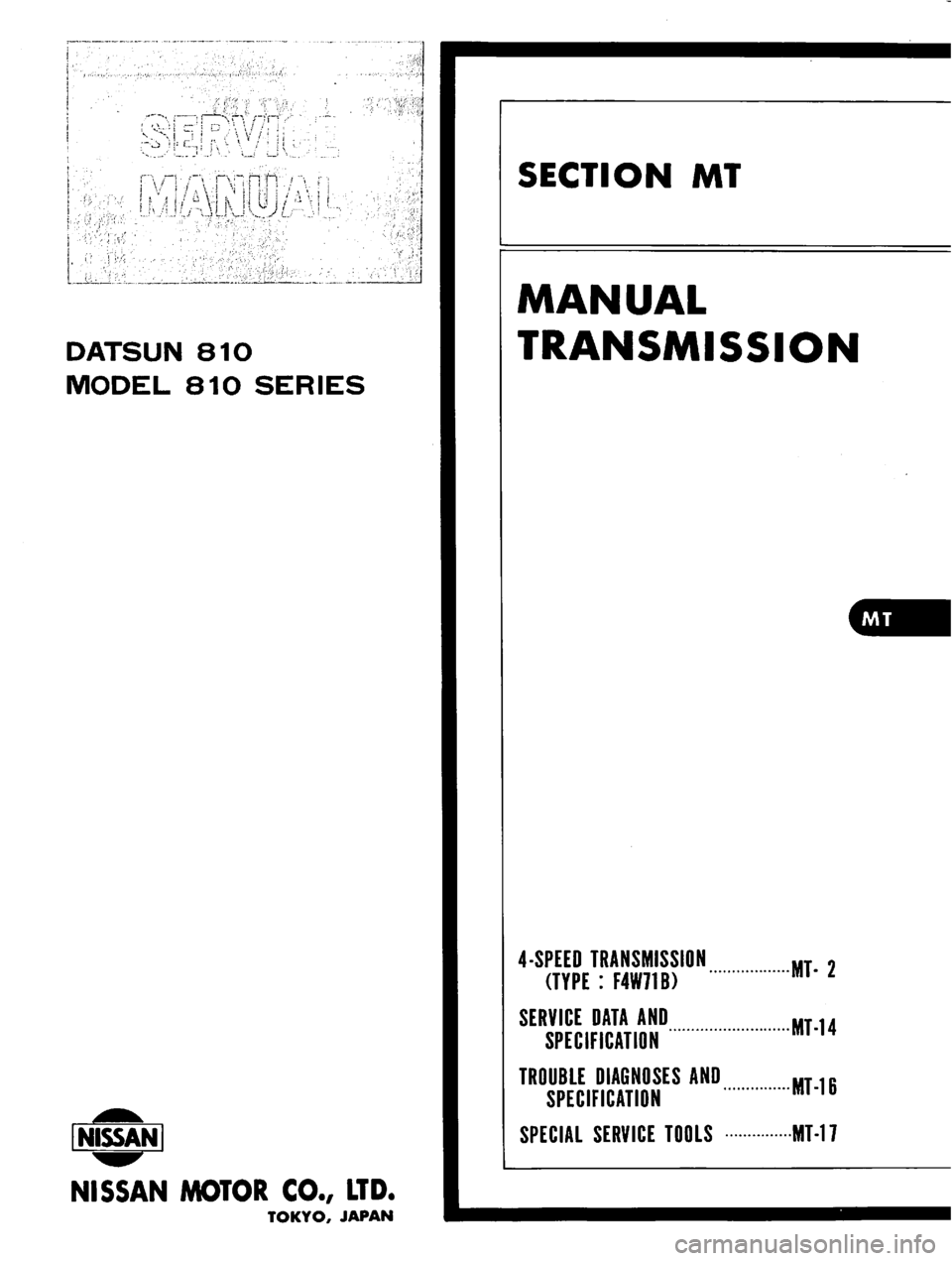 DATSUN 810 1977  Service Manual 
