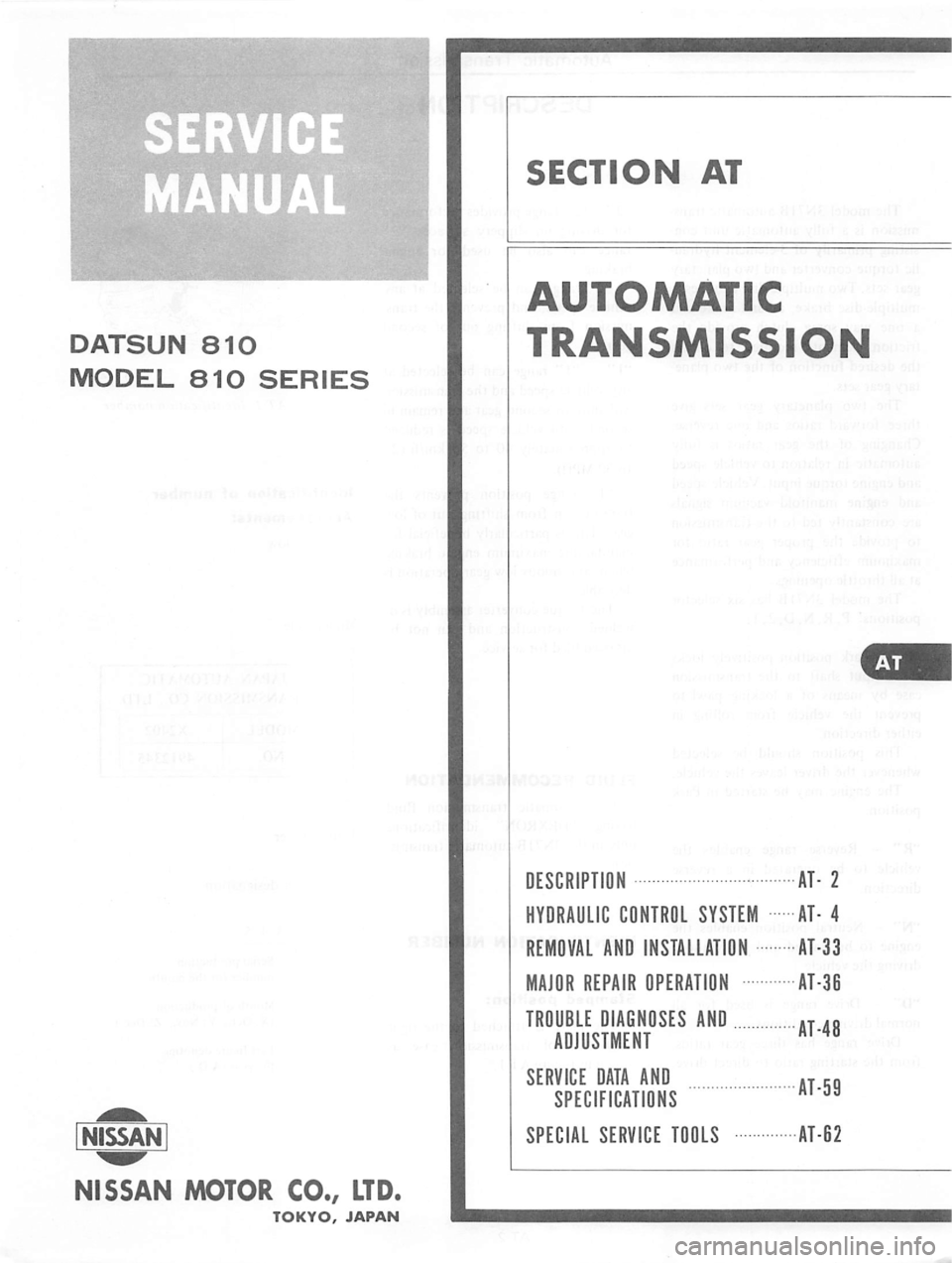 DATSUN 810 1977  Service Manual 
