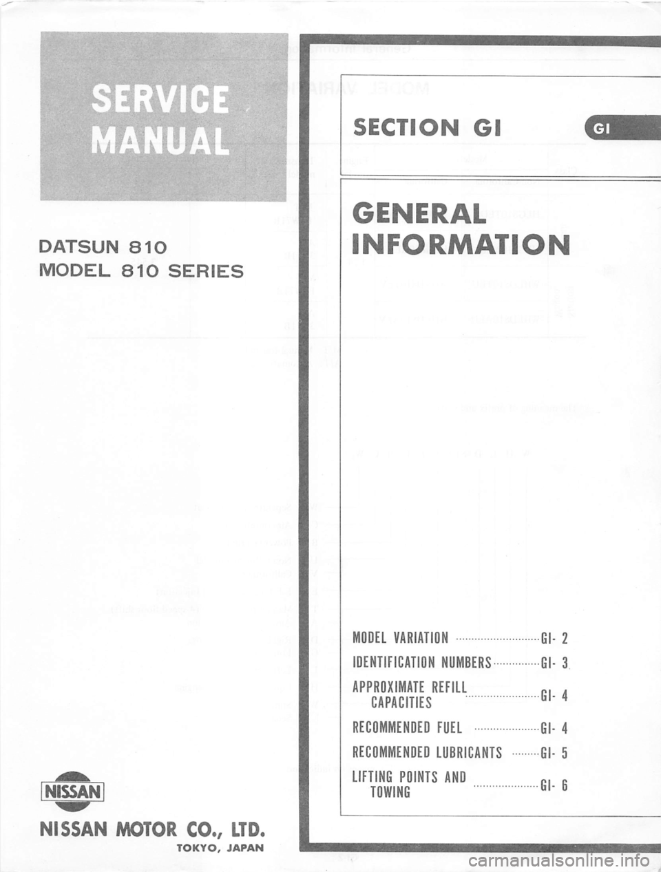 DATSUN 810 1977 Service Manual DATSUN 810 1977 Service Manual