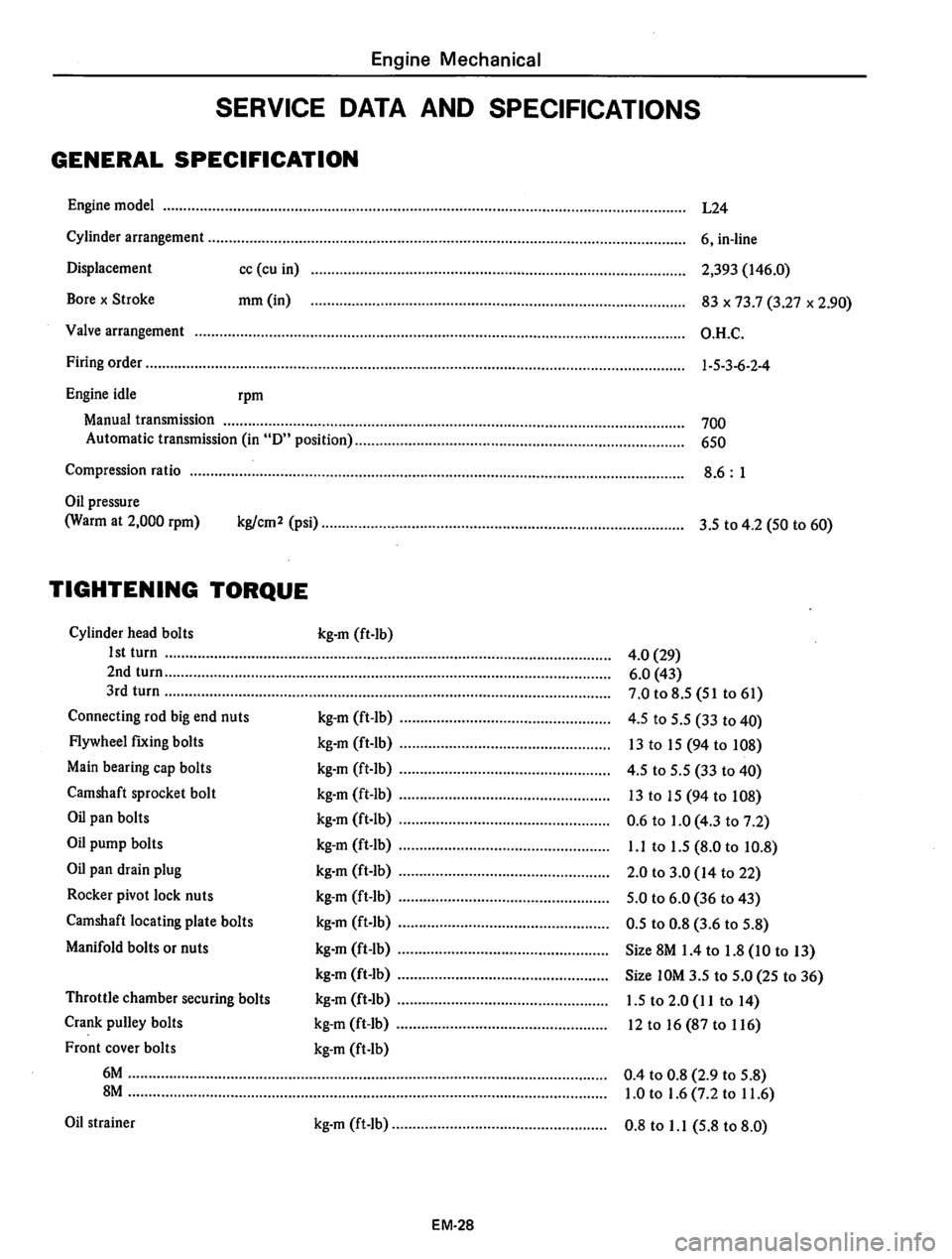 DATSUN 810 1977 Workshop Manual 