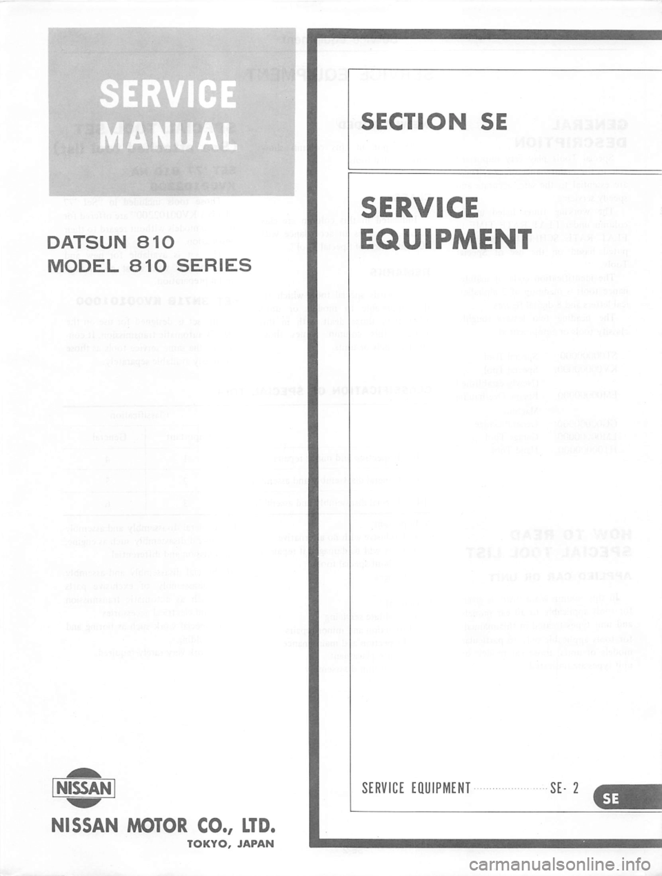 DATSUN 810 1977  Service Manual 