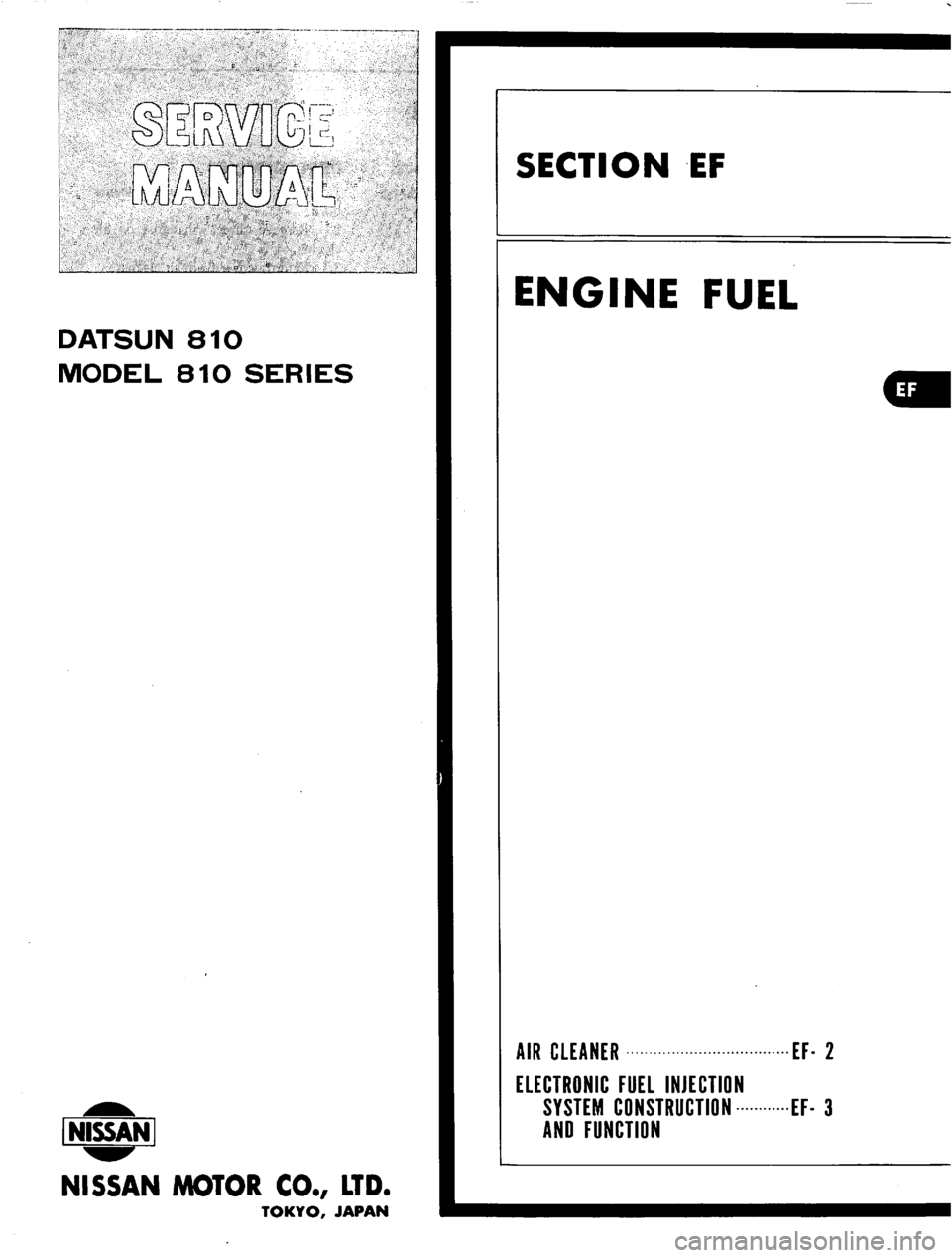 DATSUN 810 1977 Manual Online 