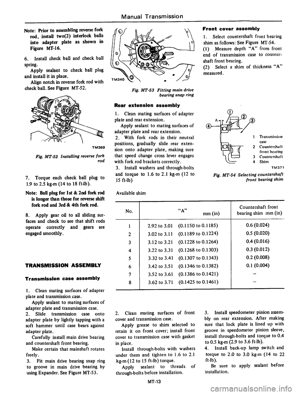 DATSUN 810 1978 Service Manual DATSUN 810 1978 Service Manual