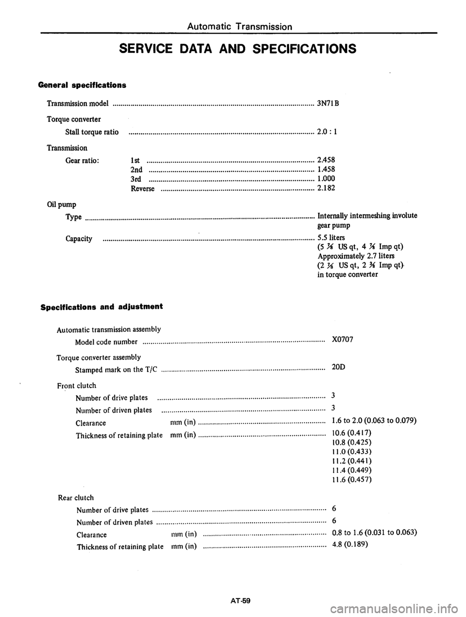 DATSUN 810 1978 Service Manual DATSUN 810 1978 Service Manual