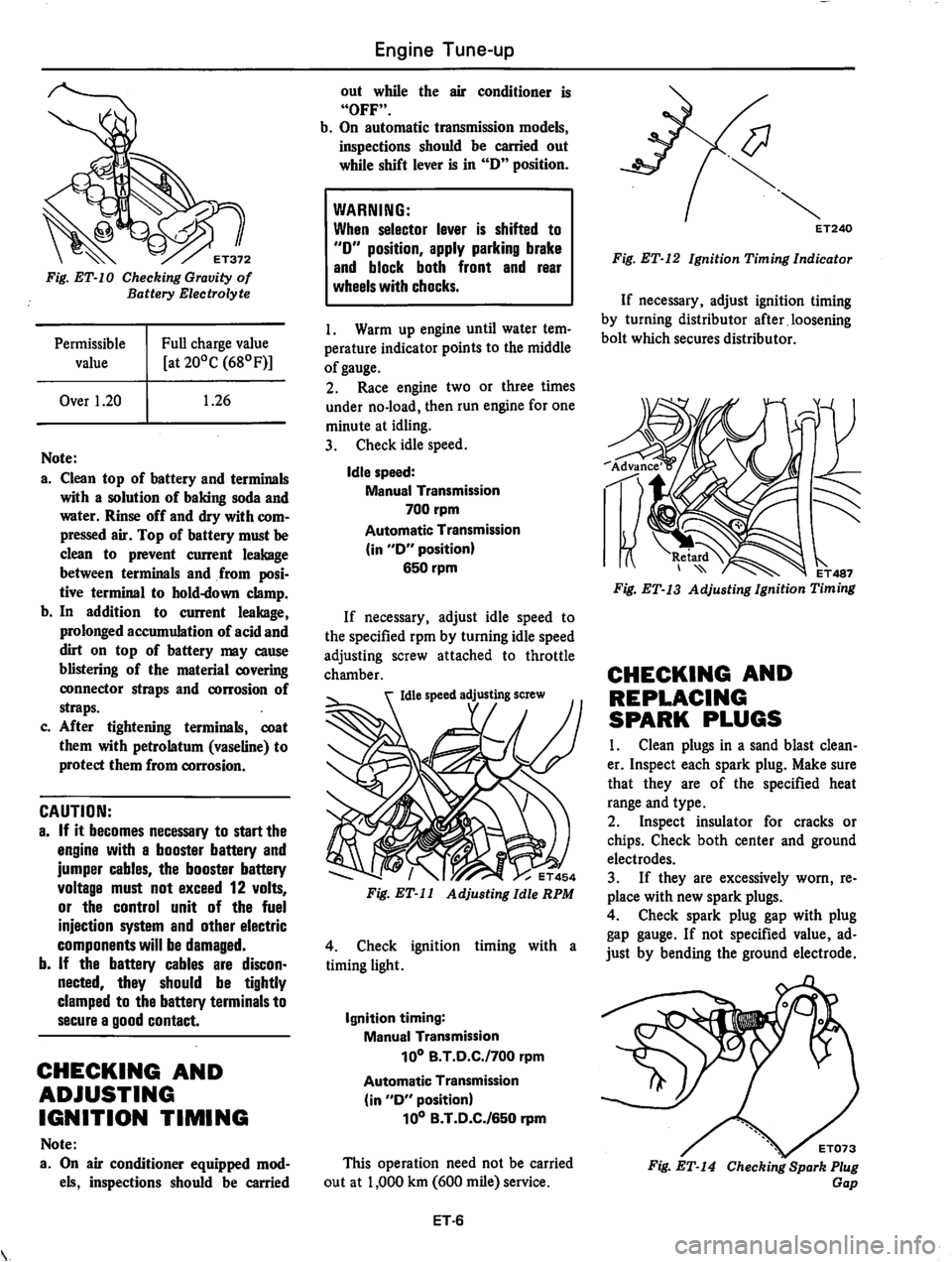 DATSUN 810 1979 User Guide 