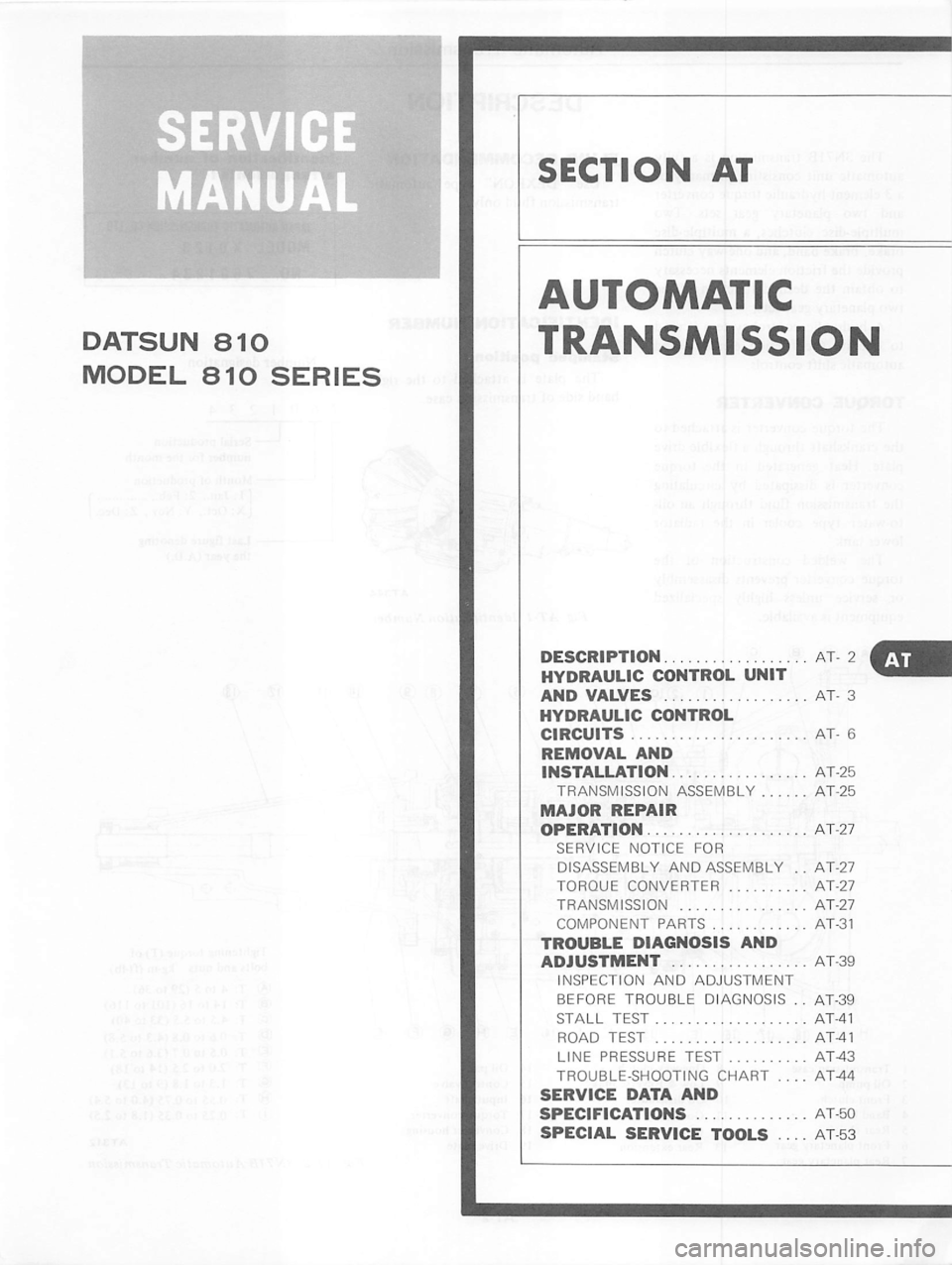 DATSUN 810 1979 Service Manual DATSUN 810 1979 Service Manual