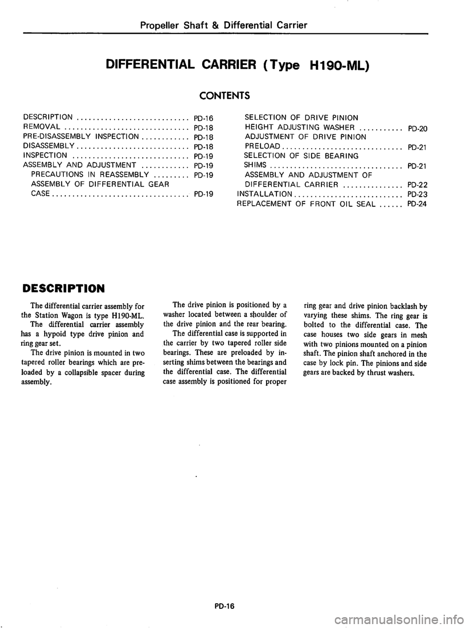 DATSUN 810 1979 Service Manual DATSUN 810 1979 Service Manual