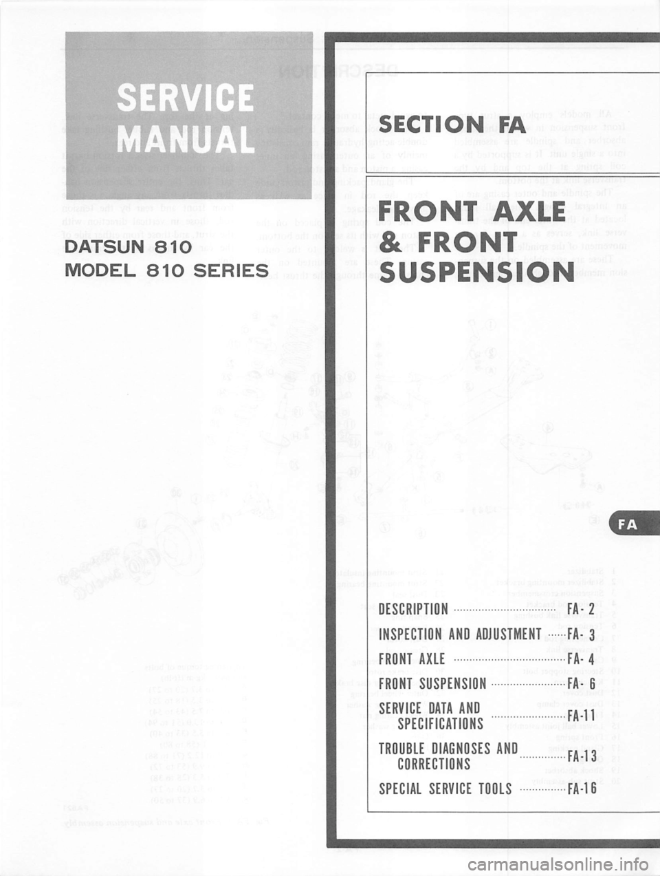 DATSUN 810 1979 Service Manual DATSUN 810 1979 Service Manual