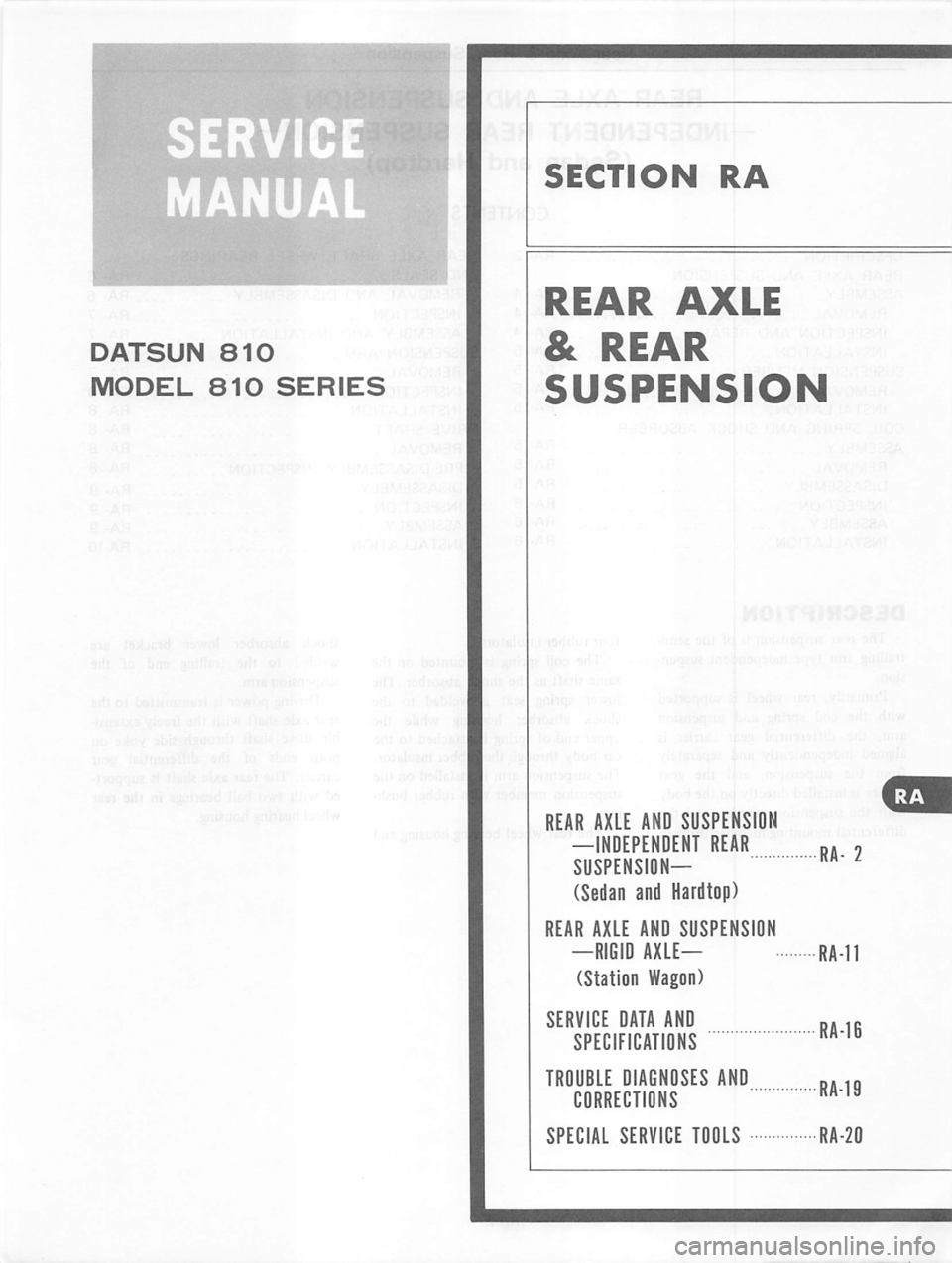 DATSUN 810 1979 Service Manual DATSUN 810 1979 Service Manual