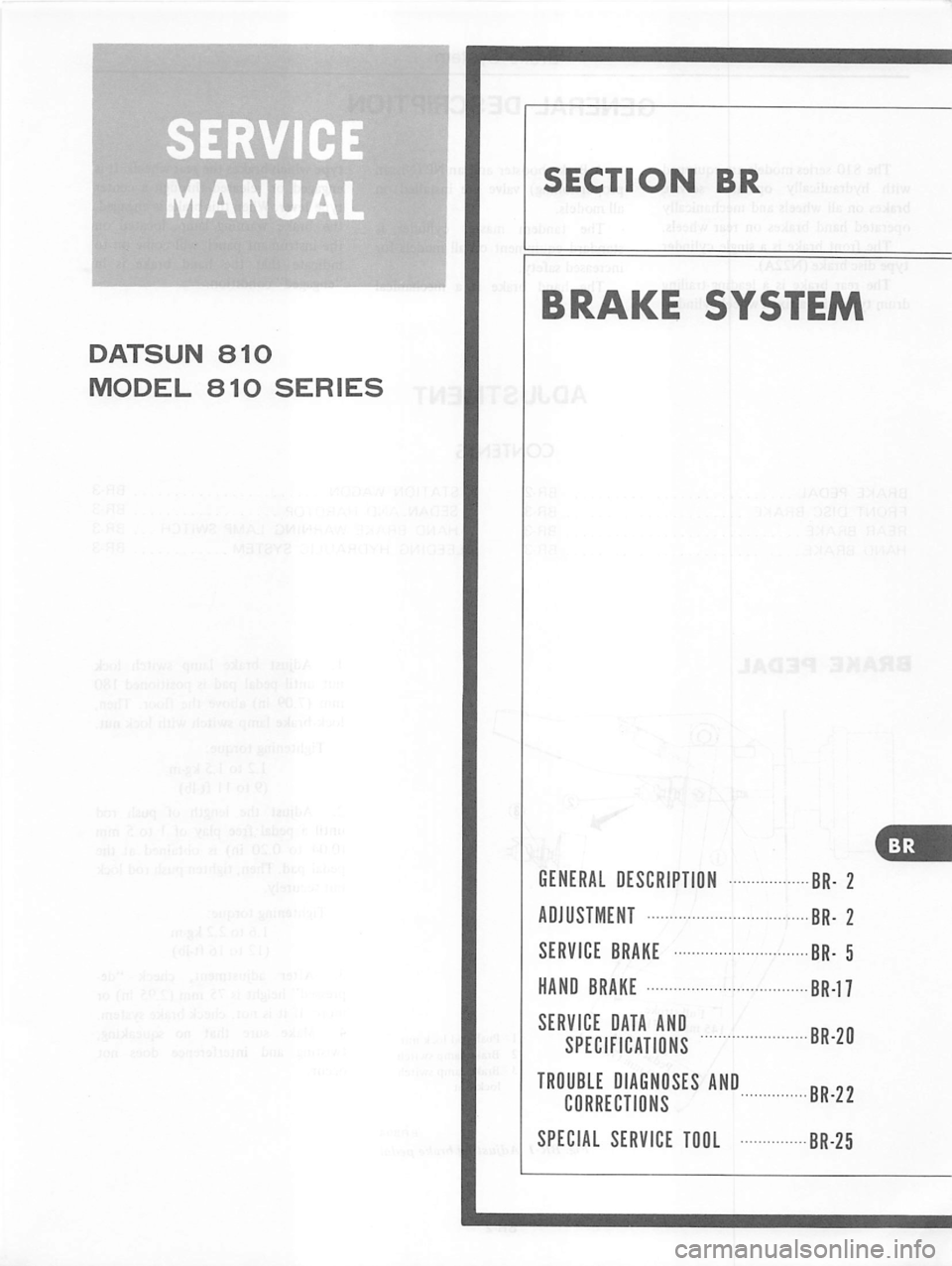 DATSUN 810 1979 Service Manual DATSUN 810 1979 Service Manual