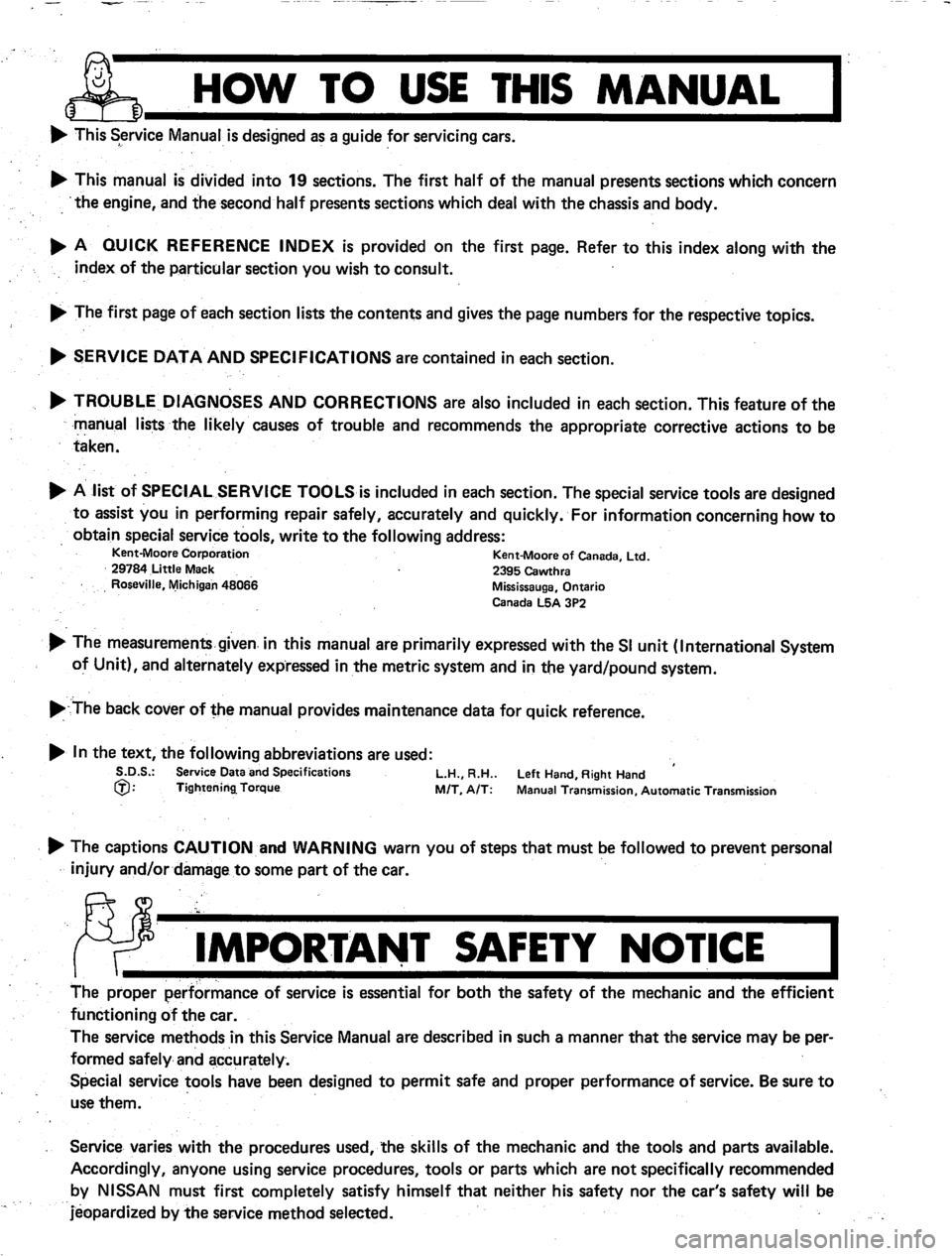 DATSUN 810 1980  Service Manual 