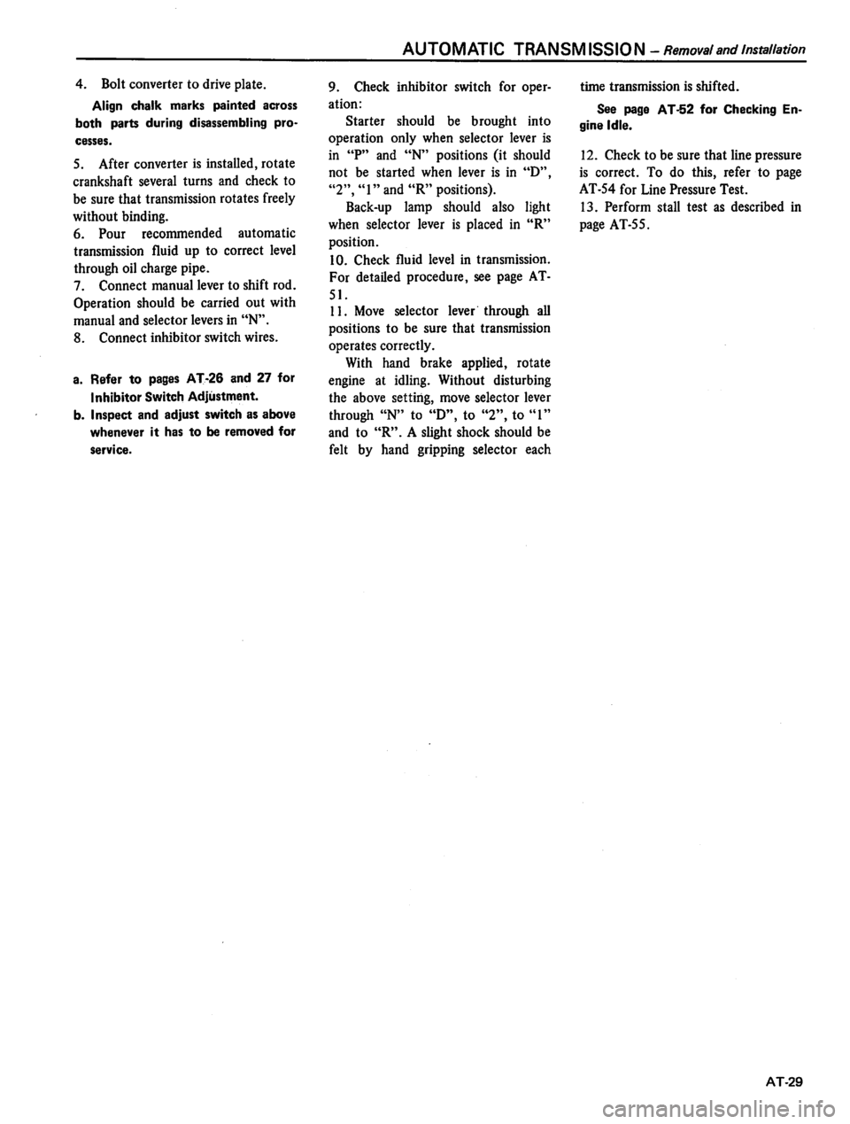 DATSUN 810 1980 Service Manual DATSUN 810 1980 Service Manual