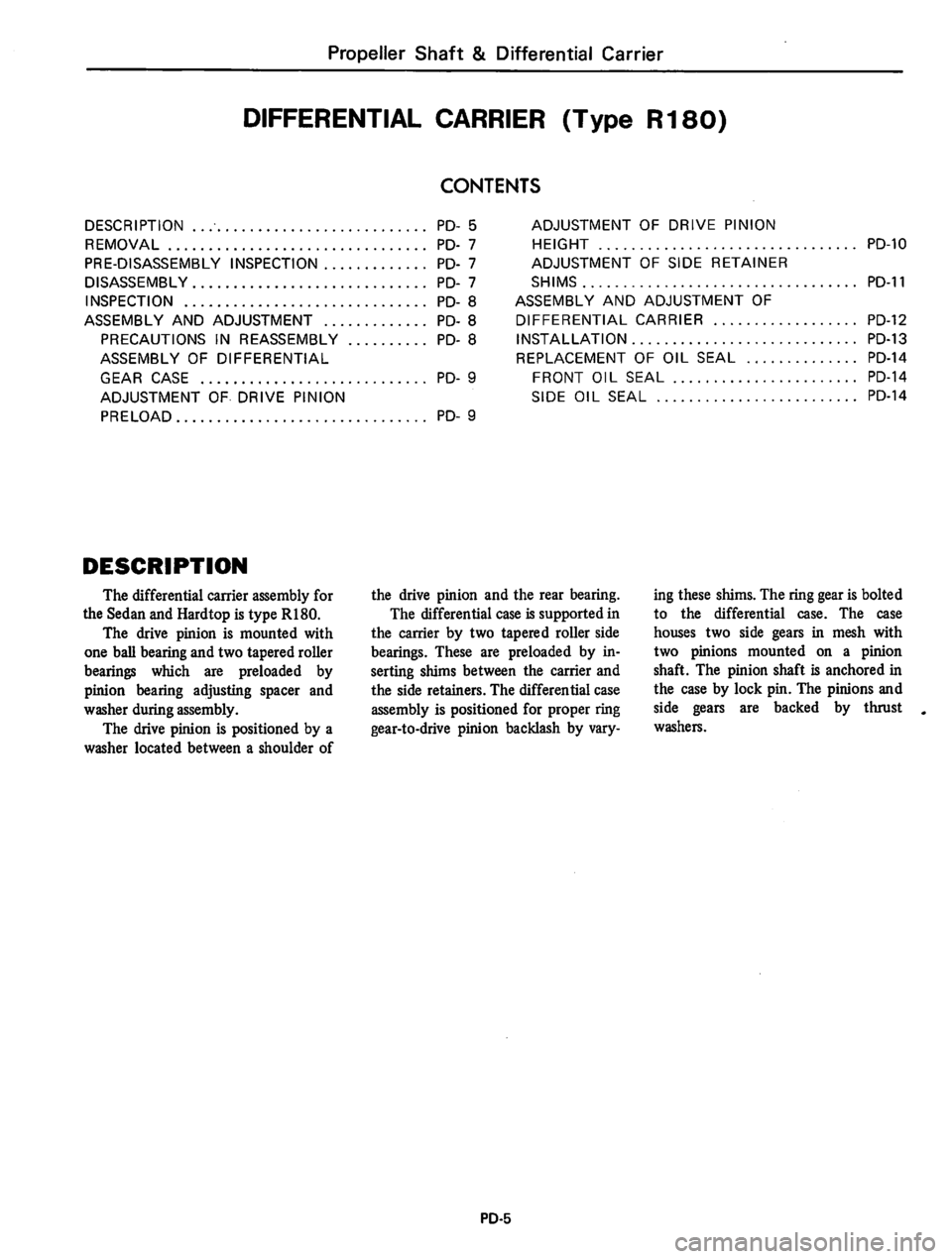DATSUN 810 1980 Service Manual DATSUN 810 1980 Service Manual