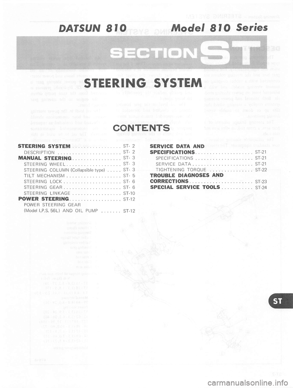 DATSUN 810 1980 Service Manual DATSUN 810 1980 Service Manual