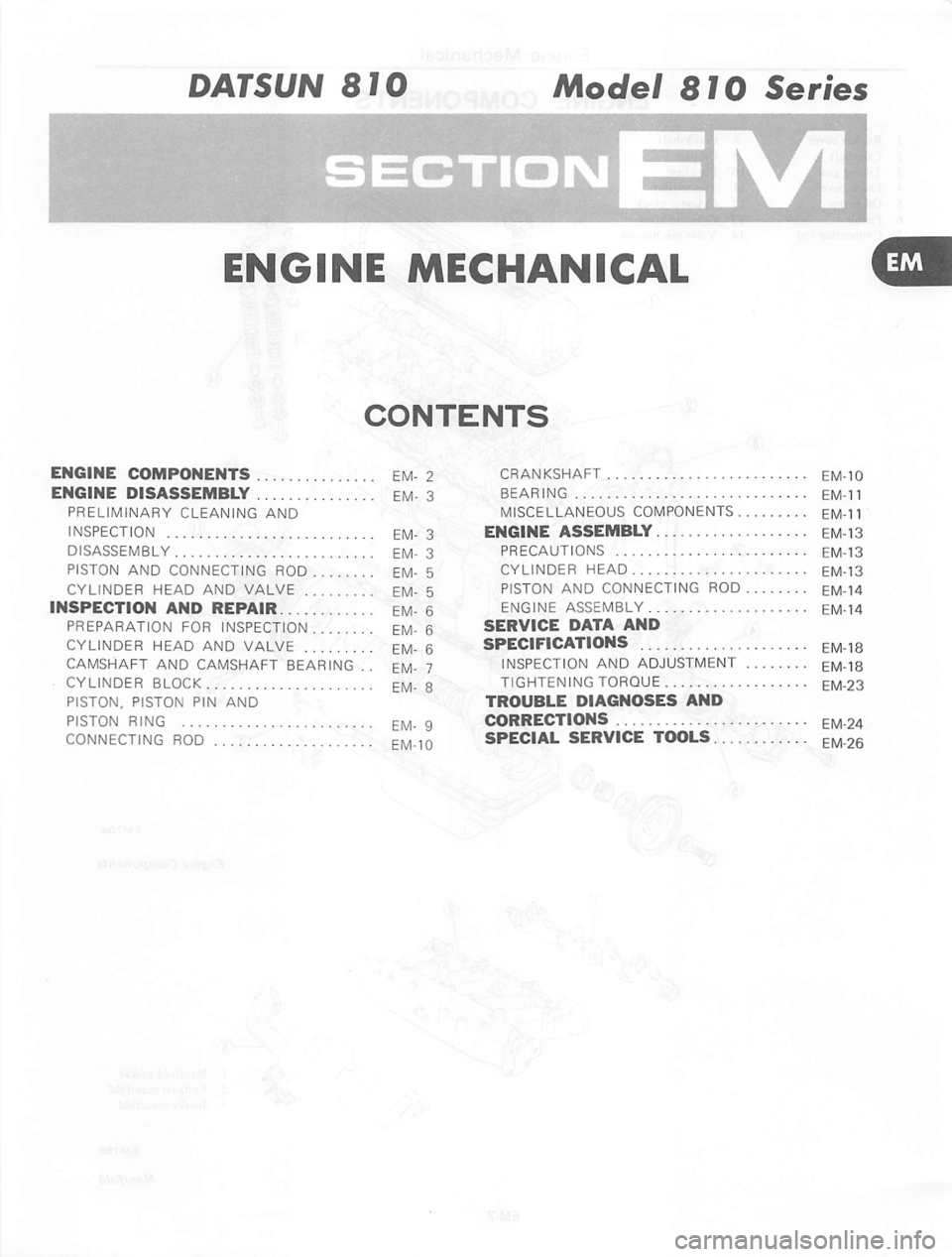 DATSUN 810 1980 Workshop Manual 