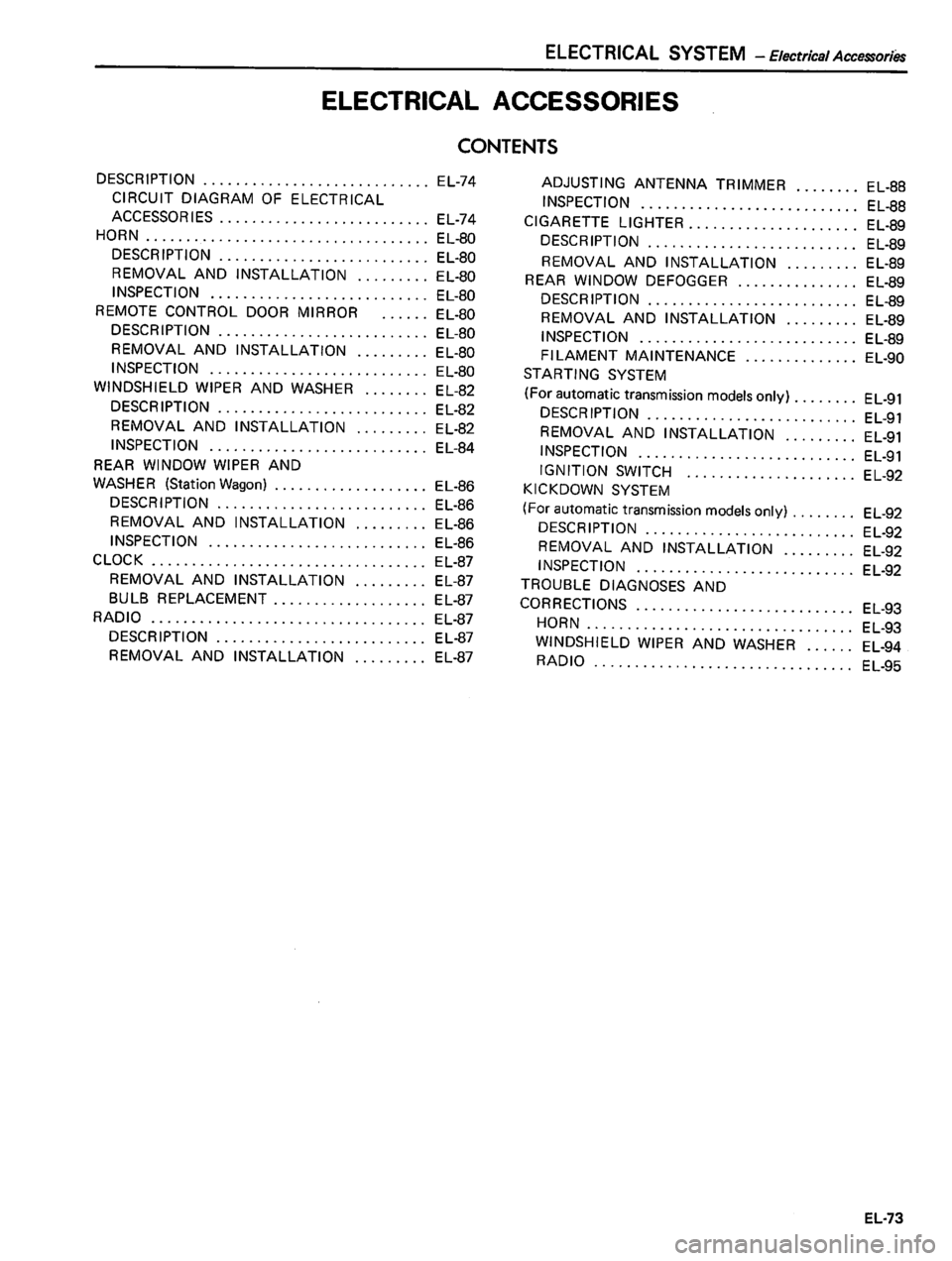 DATSUN 810 1980 Service Manual DATSUN 810 1980 Service Manual