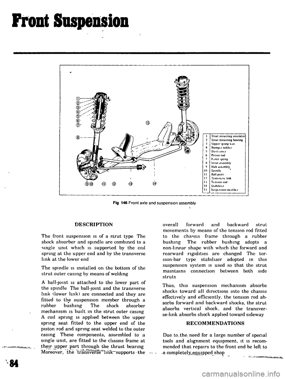 DATSUN B110 1969 Service Manual PDF
pront
Suspension
Qj
@
@
I
Strut
mounting
Insulator
2
Strut
mounllng
bearing
3
Upper
pnng
o
r
at
4
Oumpu
rubblf
5
DU
tlOVU
6
P
ton
rod
7
F
ool
pring
8
Irut
embly
q
DATSUN B110 1969 Service Manual PDF
pront
Suspension
Qj
@
@
I
Strut
mounting
Insulator
2
Strut
mounllng
bearing
3
Upper
pnng
o
r
at
4
Oumpu
rubblf
5
DU
tlOVU
6
P
ton
rod
7
F
ool
pring
8
Irut
embly
q