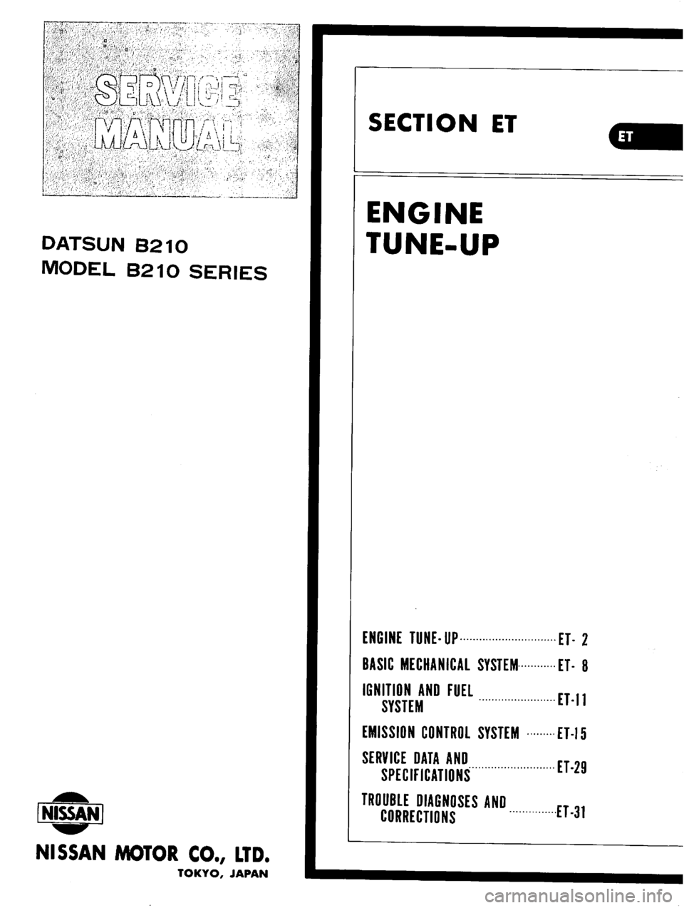 DATSUN B210 1976  Service User Guide 