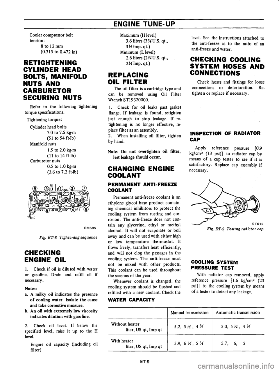 DATSUN B210 1976  Service User Guide 