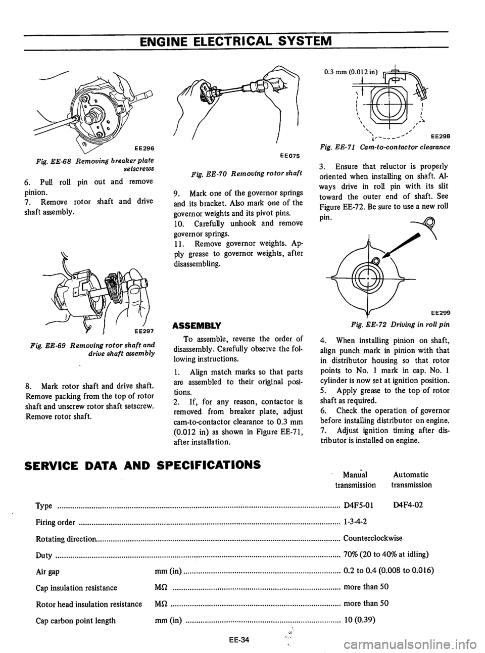 DATSUN B210 1976 Service Repair Manual DATSUN B210 1976 Service Repair Manual