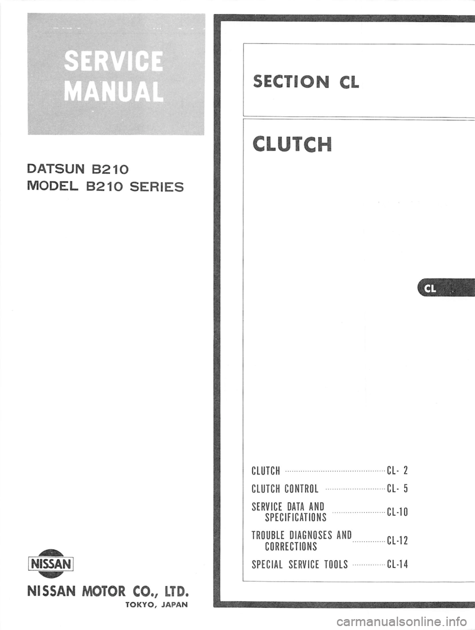 DATSUN B210 1976 Service Repair Manual DATSUN B210 1976 Service Repair Manual
