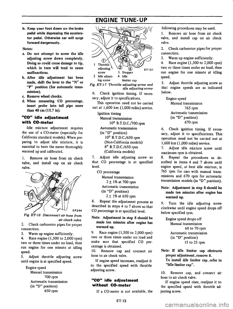 DATSUN B210 1976 Service Owners Manual DATSUN B210 1976 Service Owners Manual