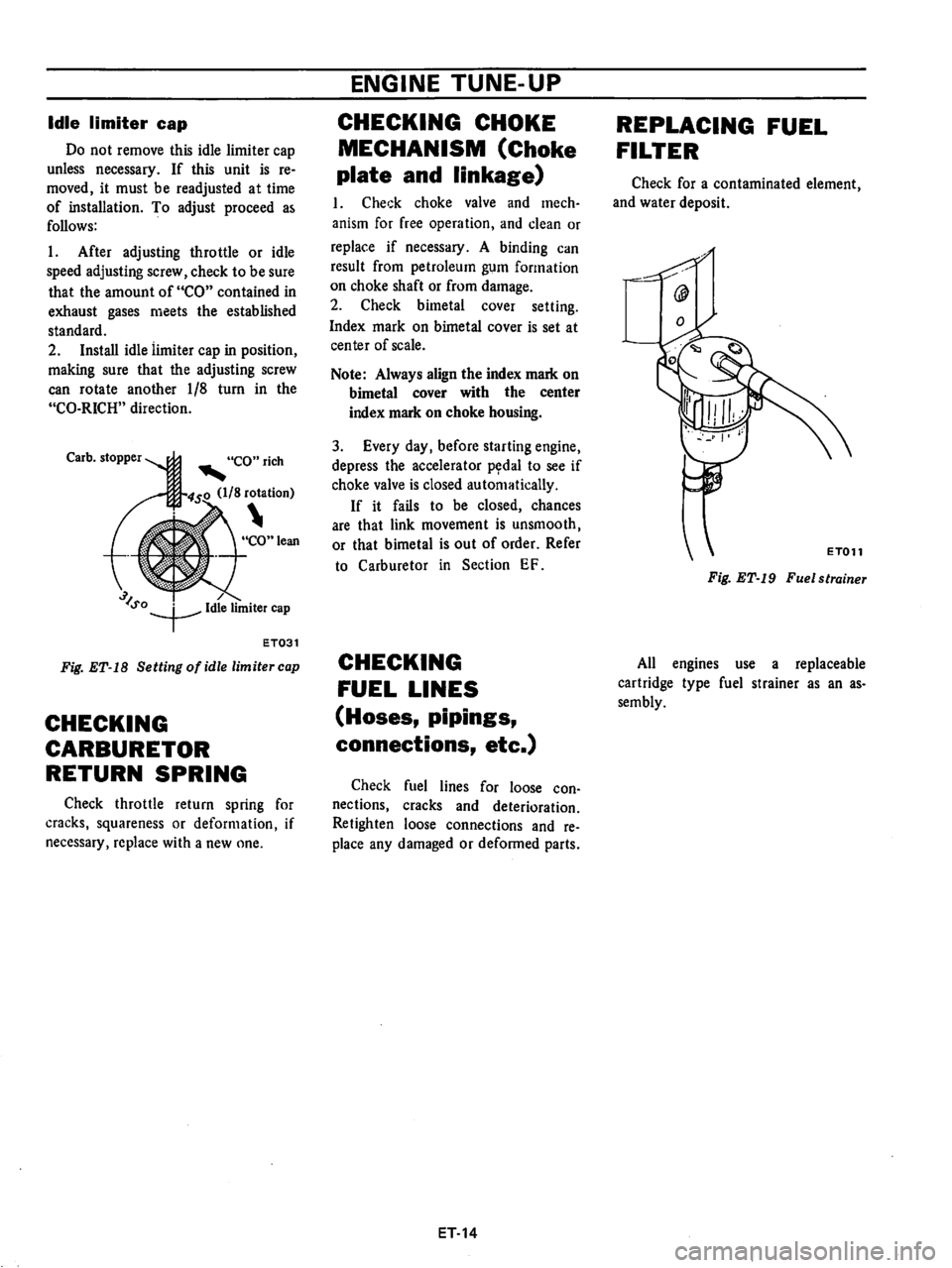 DATSUN B210 1976  Service Owners Manual 