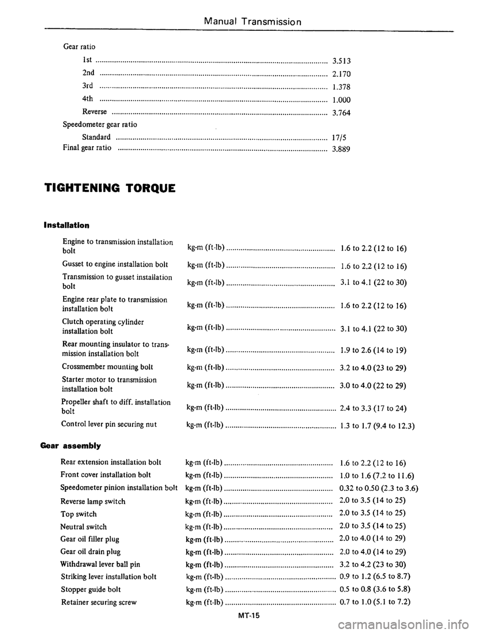 DATSUN B210 1976 Service Repair Manual DATSUN B210 1976 Service Repair Manual