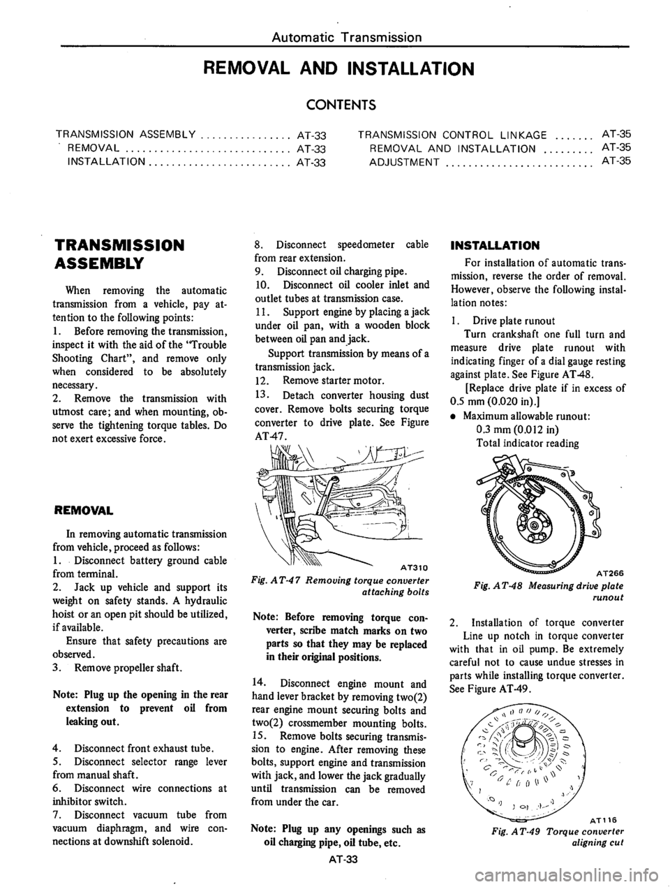 DATSUN B210 1976 Service Repair Manual DATSUN B210 1976 Service Repair Manual