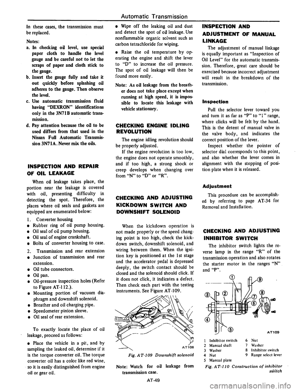 DATSUN B210 1976 Service Repair Manual DATSUN B210 1976 Service Repair Manual