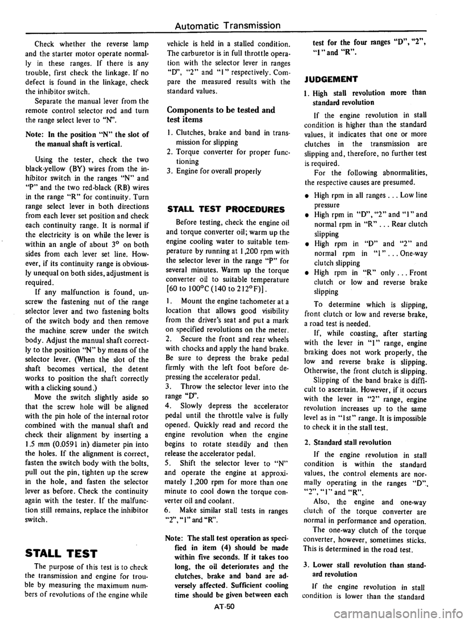 DATSUN B210 1976 Service Repair Manual DATSUN B210 1976 Service Repair Manual