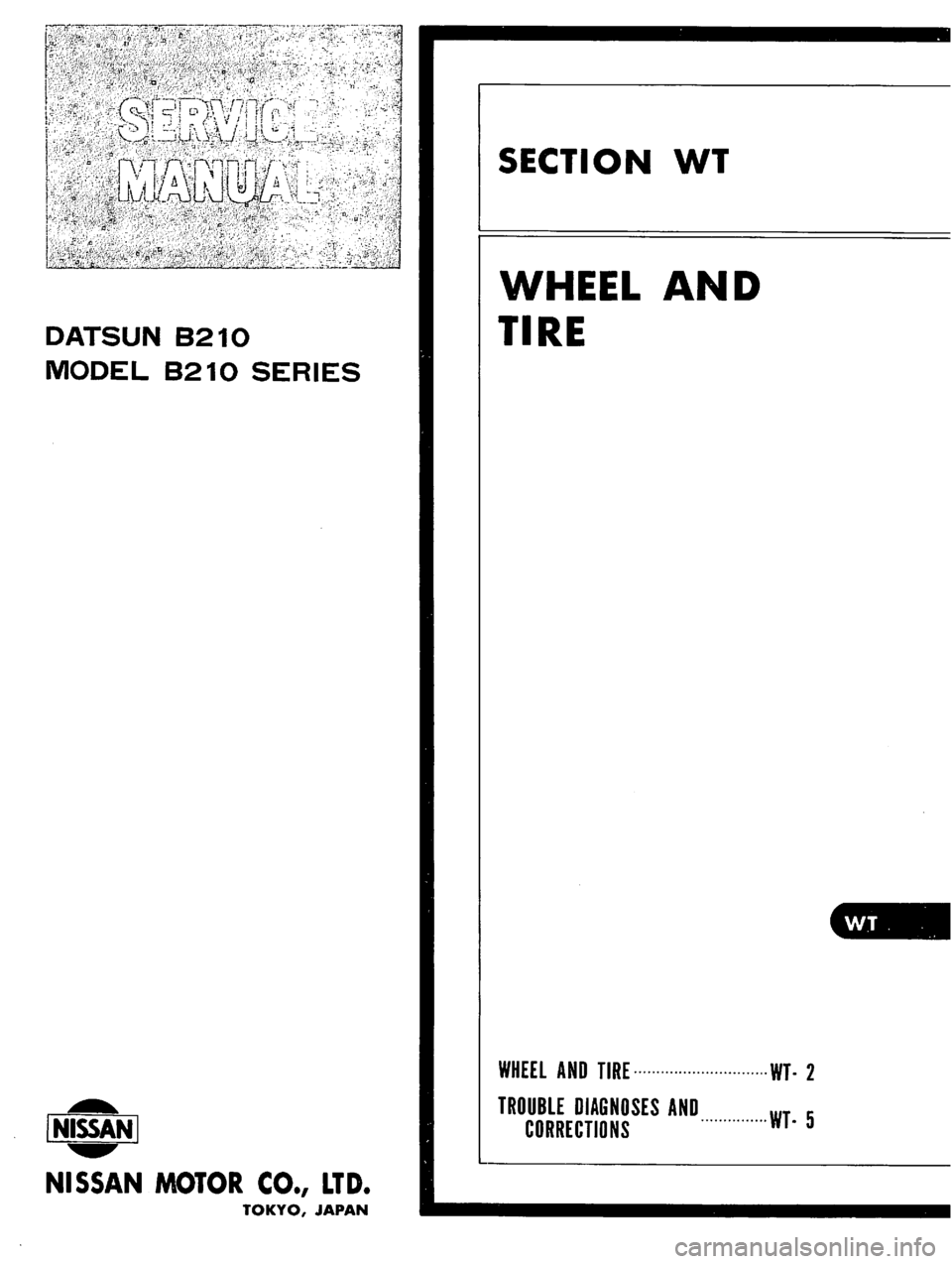 DATSUN B210 1976 Service Repair Manual DATSUN B210 1976 Service Repair Manual