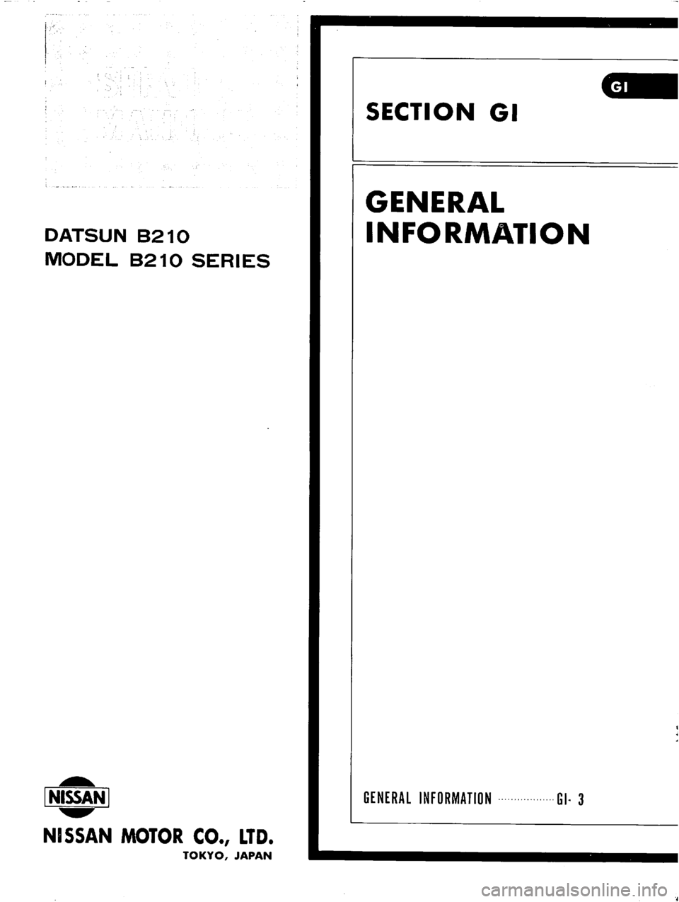DATSUN B210 1976 Service Repair Manual DATSUN B210 1976 Service Repair Manual