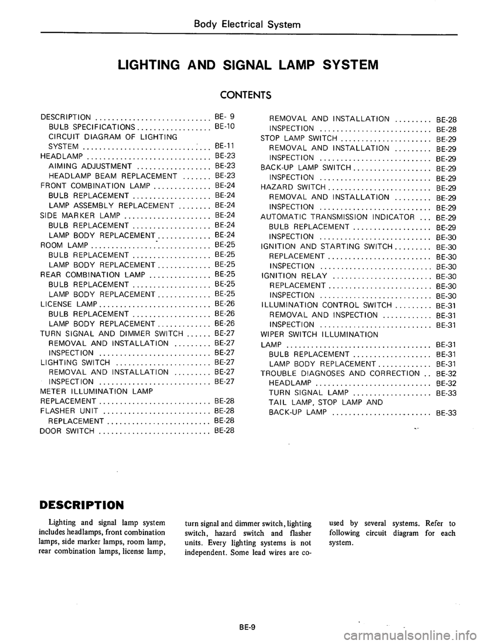 DATSUN B210 1976 Service Repair Manual DATSUN B210 1976 Service Repair Manual