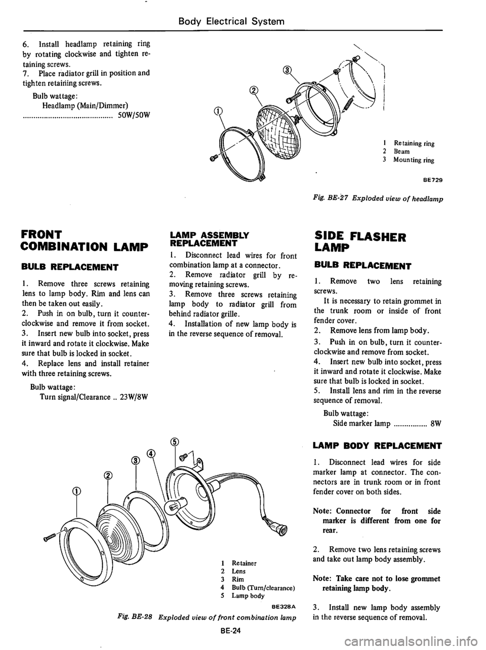 DATSUN B210 1976 Service Repair Manual DATSUN B210 1976 Service Repair Manual