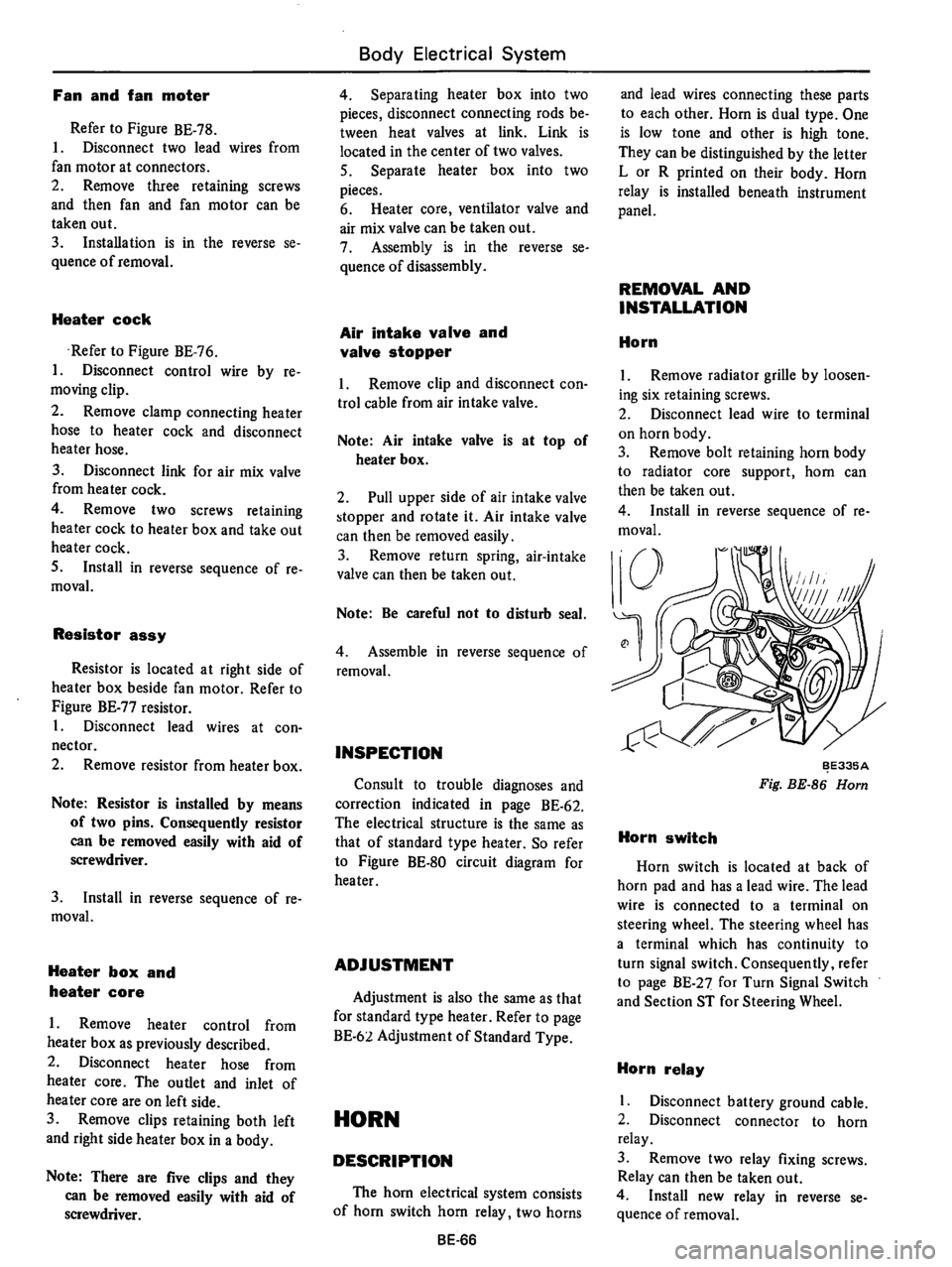 DATSUN B210 1976 Service Repair Manual DATSUN B210 1976 Service Repair Manual