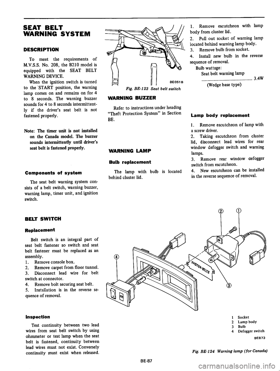 DATSUN B210 1976 Service Repair Manual DATSUN B210 1976 Service Repair Manual