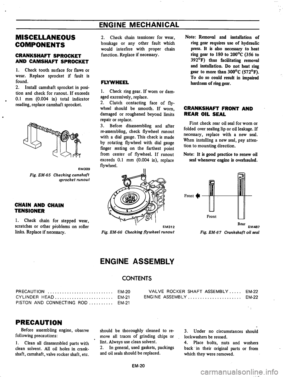 DATSUN B210 1976 Service Manual PDF DATSUN B210 1976 Service Manual PDF