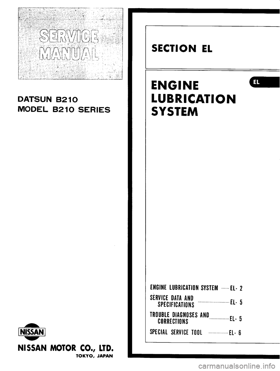 DATSUN B210 1976 Service Manual Online DATSUN B210 1976 Service Manual Online