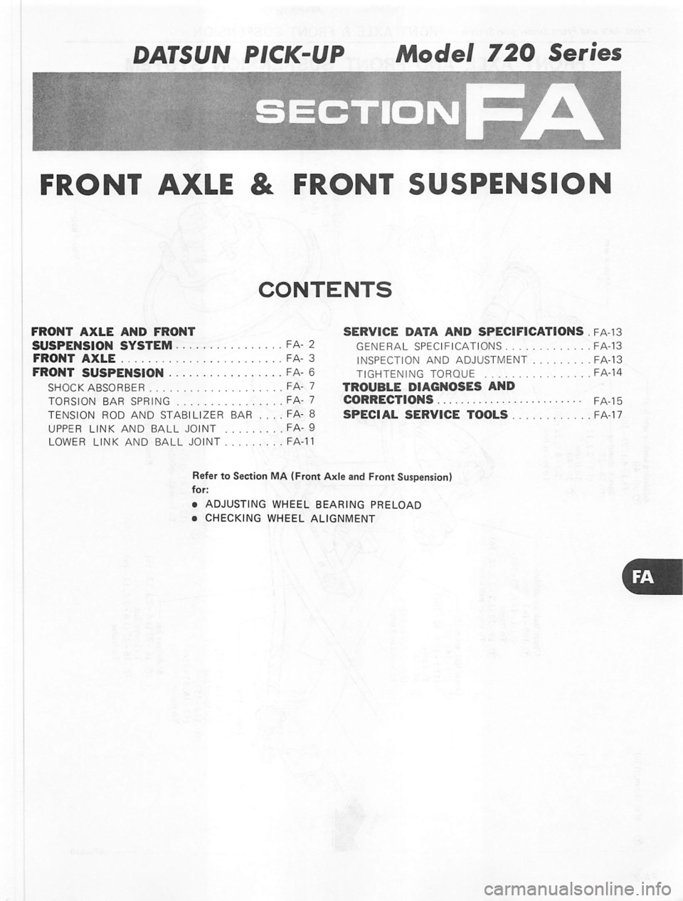 DATSUN PICK-UP 1980  Service Manual 