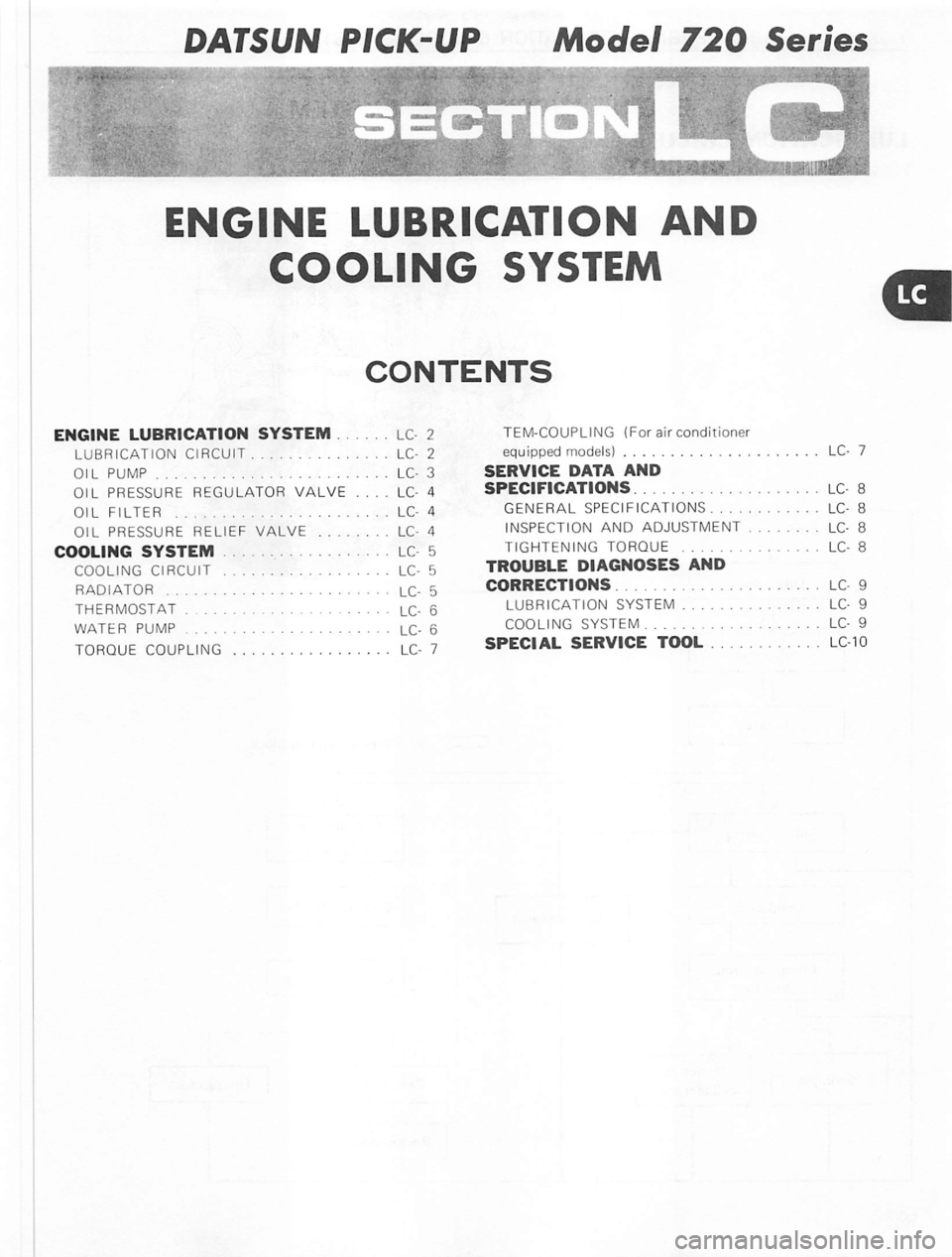 DATSUN PICK-UP 1980 Manual Online DATSUN PICK-UP 1980 Manual Online
