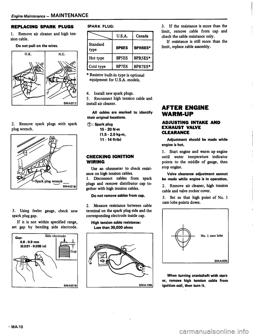 DATSUN PICK-UP 1981 Owners Manual 