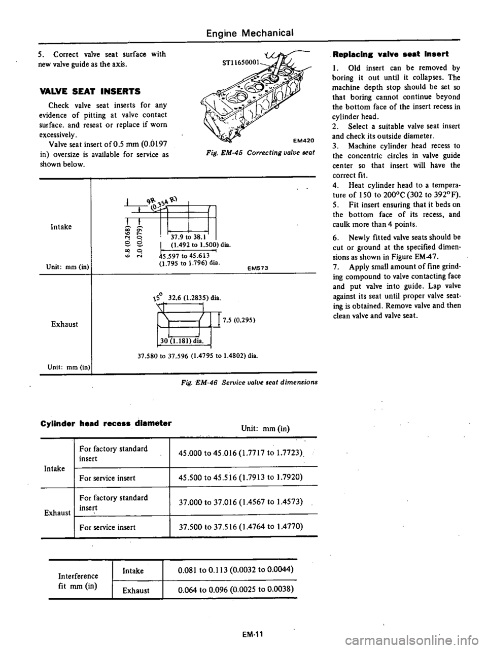 DATSUN PICK-UP 1977 Owners Guide
q
1
I
k
k
lO
i
I
37
9
to
38
1
eel
1
492
to
1
500
dis
co
q
0
45
597
to
45
613
1
795
to
1
796
dia
5
Correct
valve
seat
surface
with
new
valve
guide
as
the
axis
DATSUN PICK-UP 1977 Owners Guide
q
1
I
k
k
lO
i
I
37
9
to
38
1
eel
1
492
to
1
500
dis
co
q
0
45
597
to
45
613
1
795
to
1
796
dia
5
Correct
valve
seat
surface
with
new
valve
guide
as
the
axis