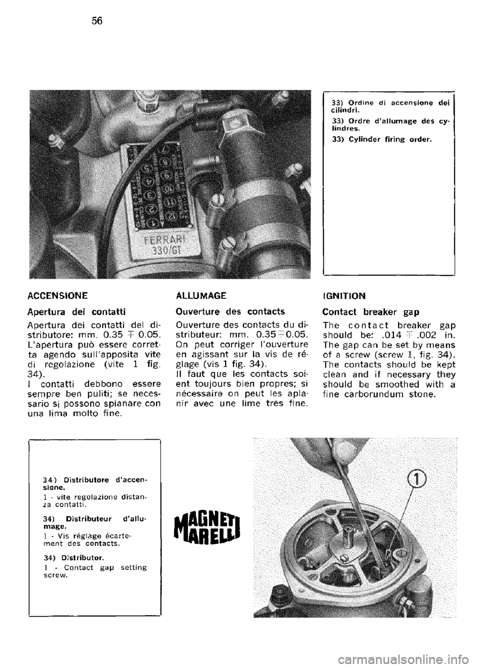 FERRARI 330 GT 1964 Workshop Manual FERRARI 330 GT 1964 Workshop Manual